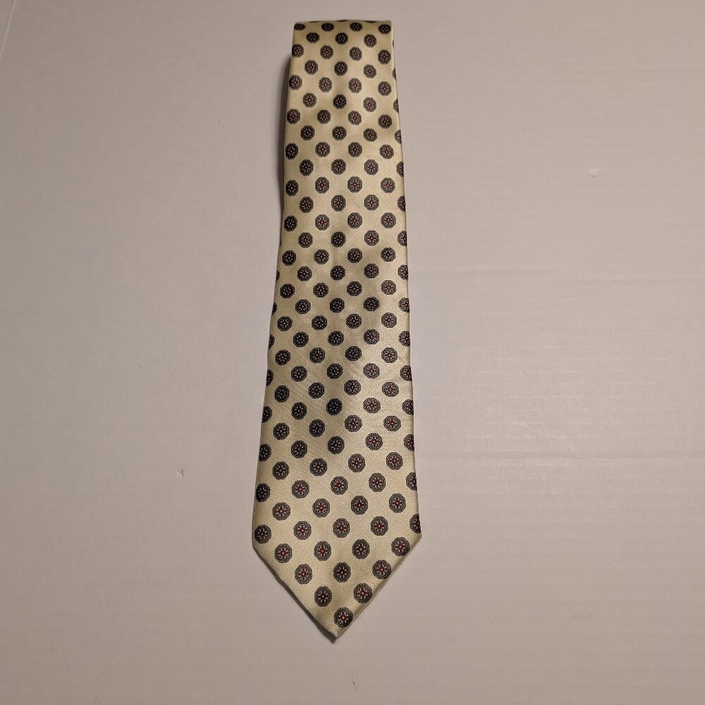 Luca Franzini Yellow/Gold 100% Silk Tie Made in Italy